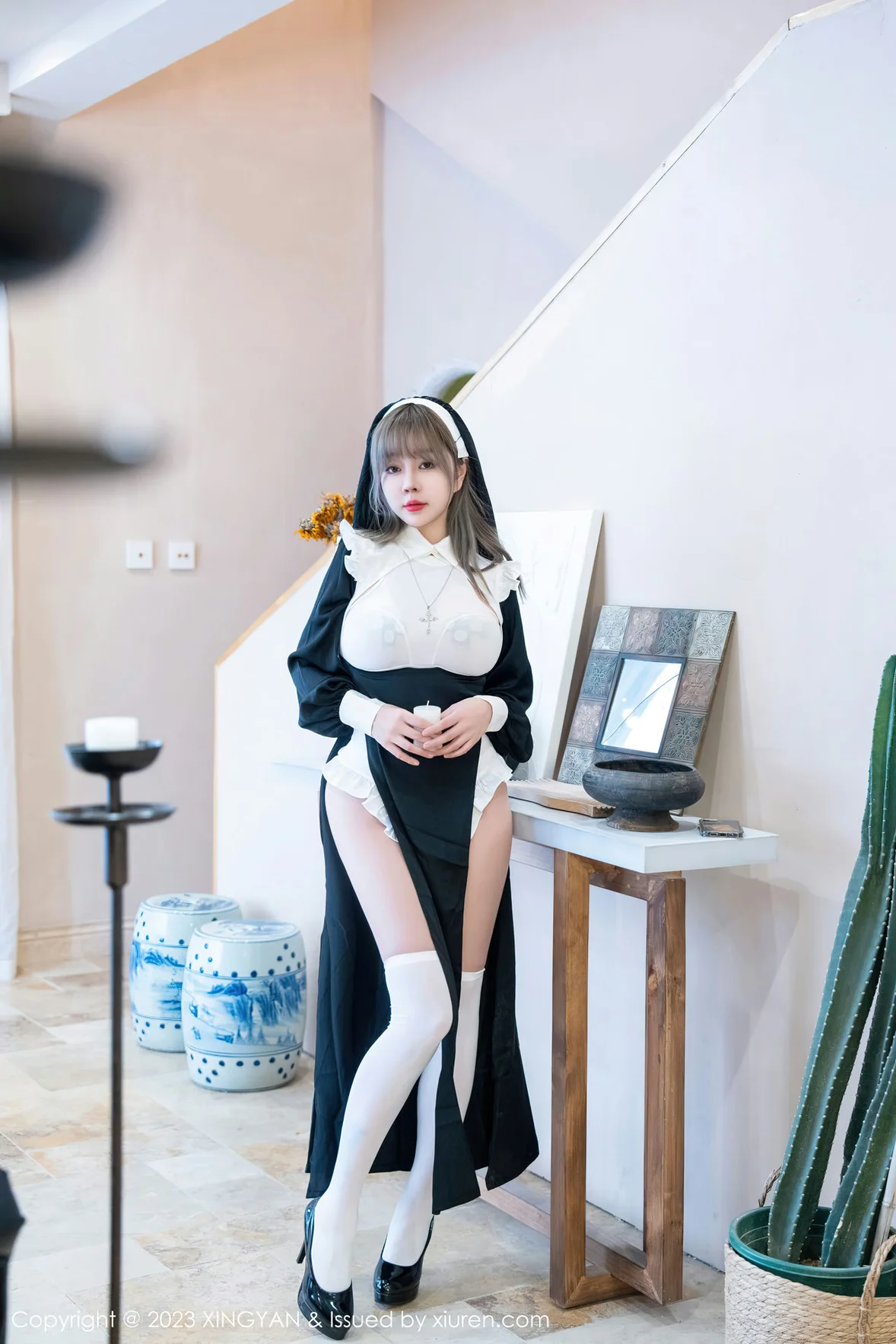 星颜社 Vol.187 王雨纯 性感黑色修女性感写真 [76P]高清在线免费欣赏–图集秀-奶仔圈