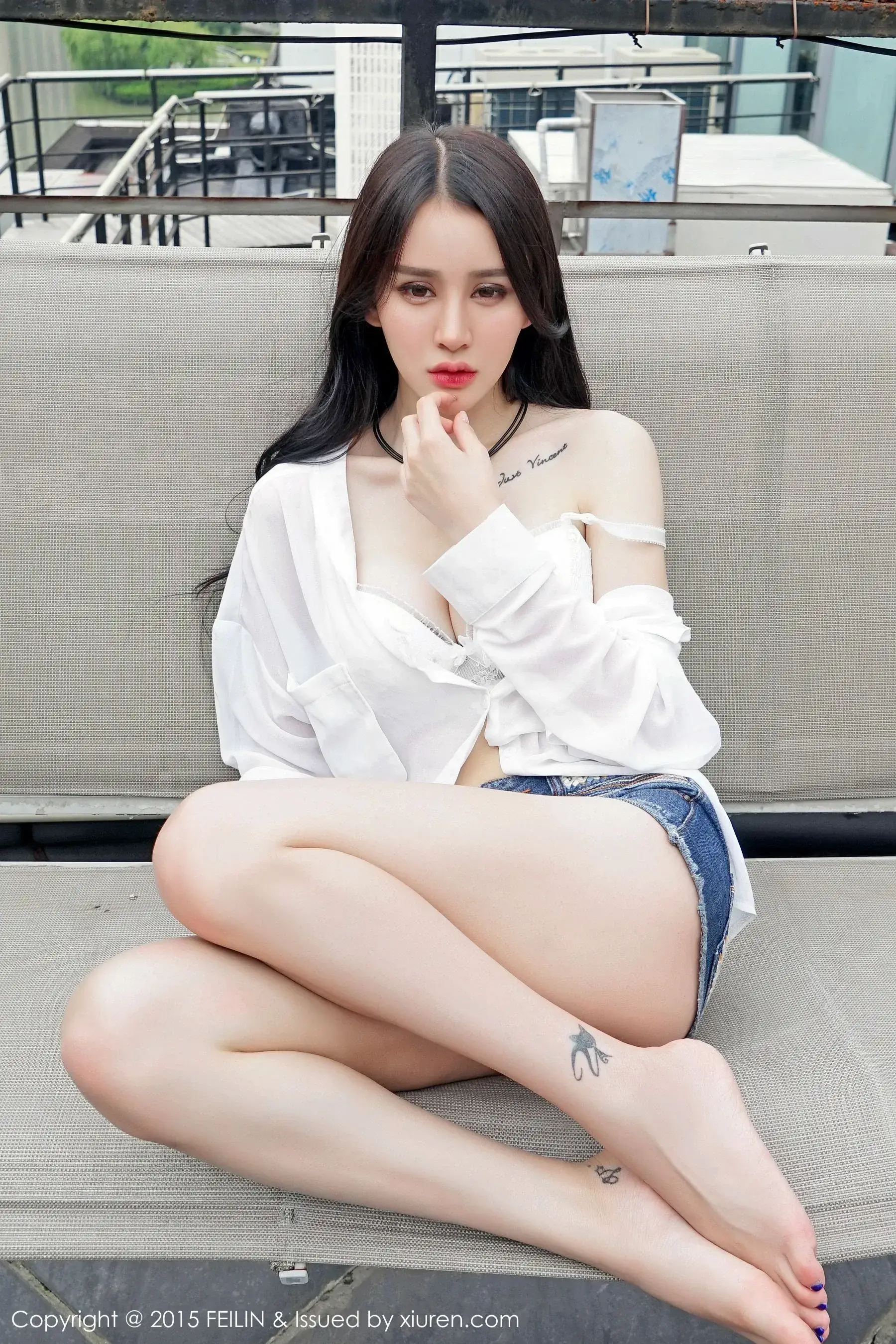 Cheryl青树 &豹纹比基尼+牛仔热裤 嗲囡囡 Vol.007插图43