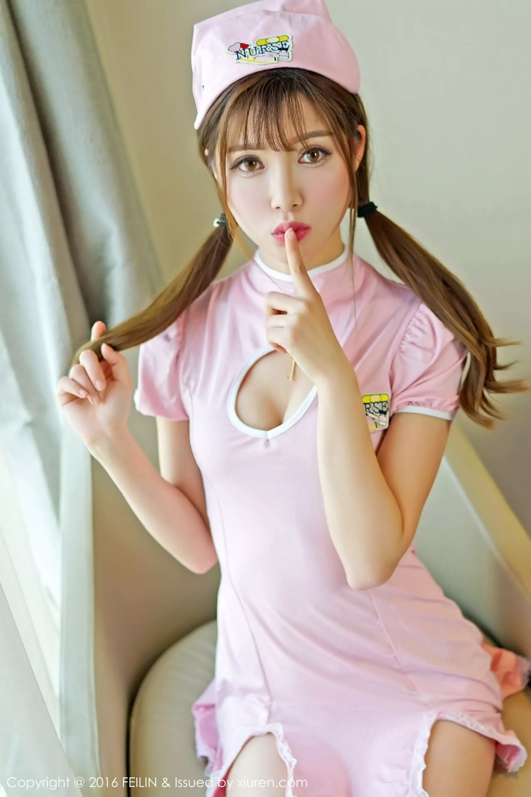 奶茶-Emily《豹纹内衣、护士服、超短牛仔裤》 嗲囡囡 Vol.036插图17