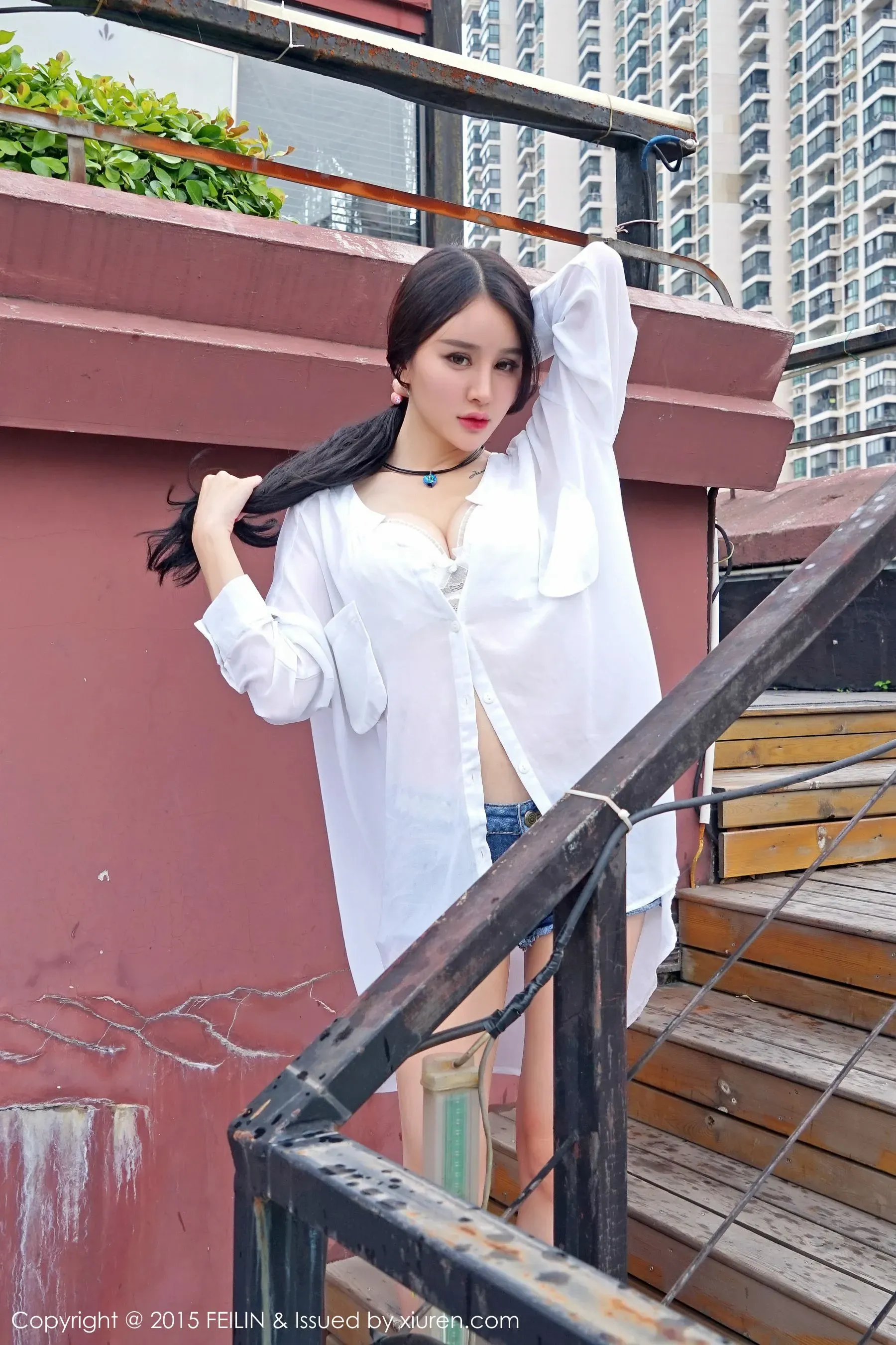 Cheryl青树 &豹纹比基尼+牛仔热裤 嗲囡囡 Vol.007插图26