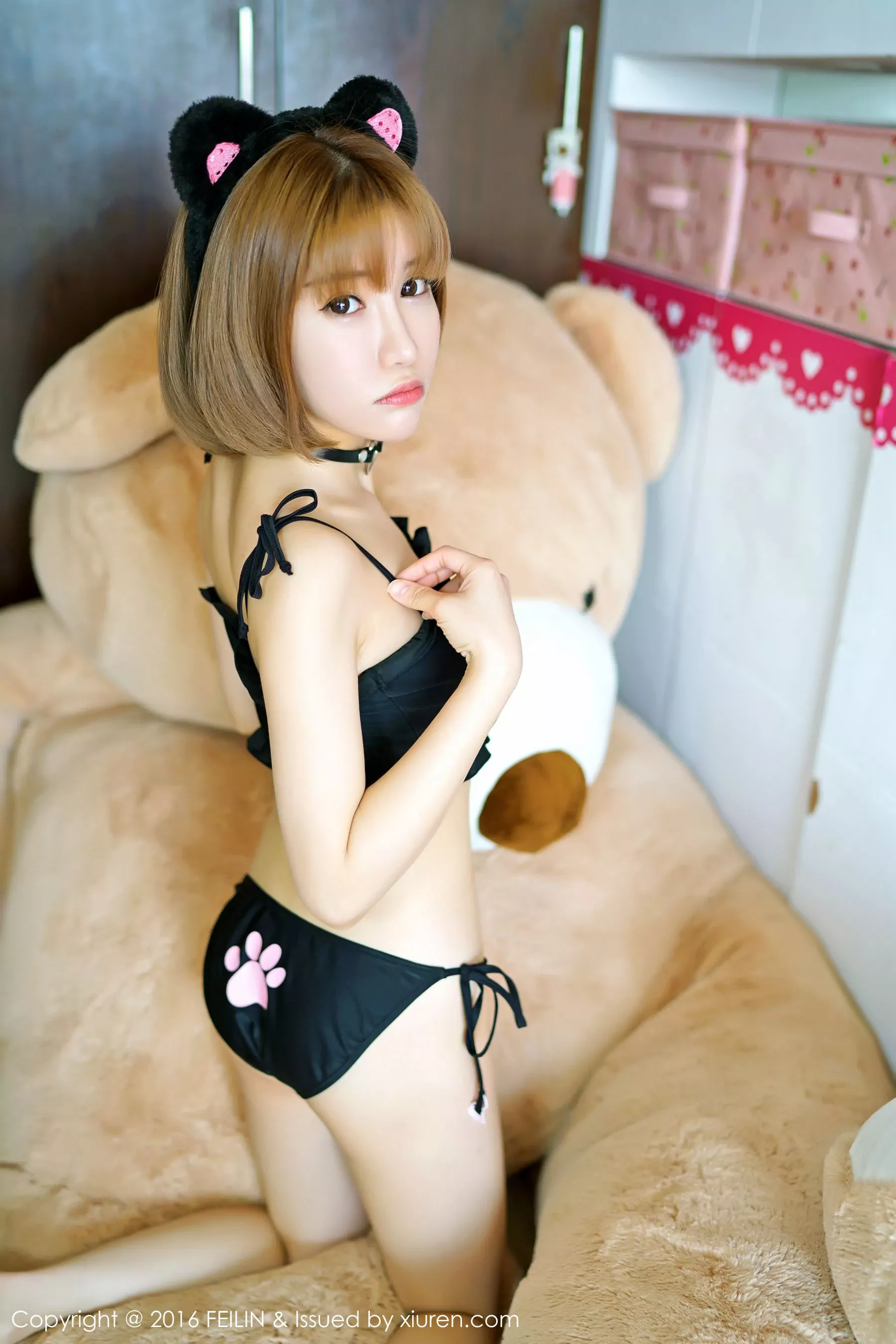 K8傲娇萌萌《猫女COS+比基尼》 嗲囡囡 Vol.034插图14