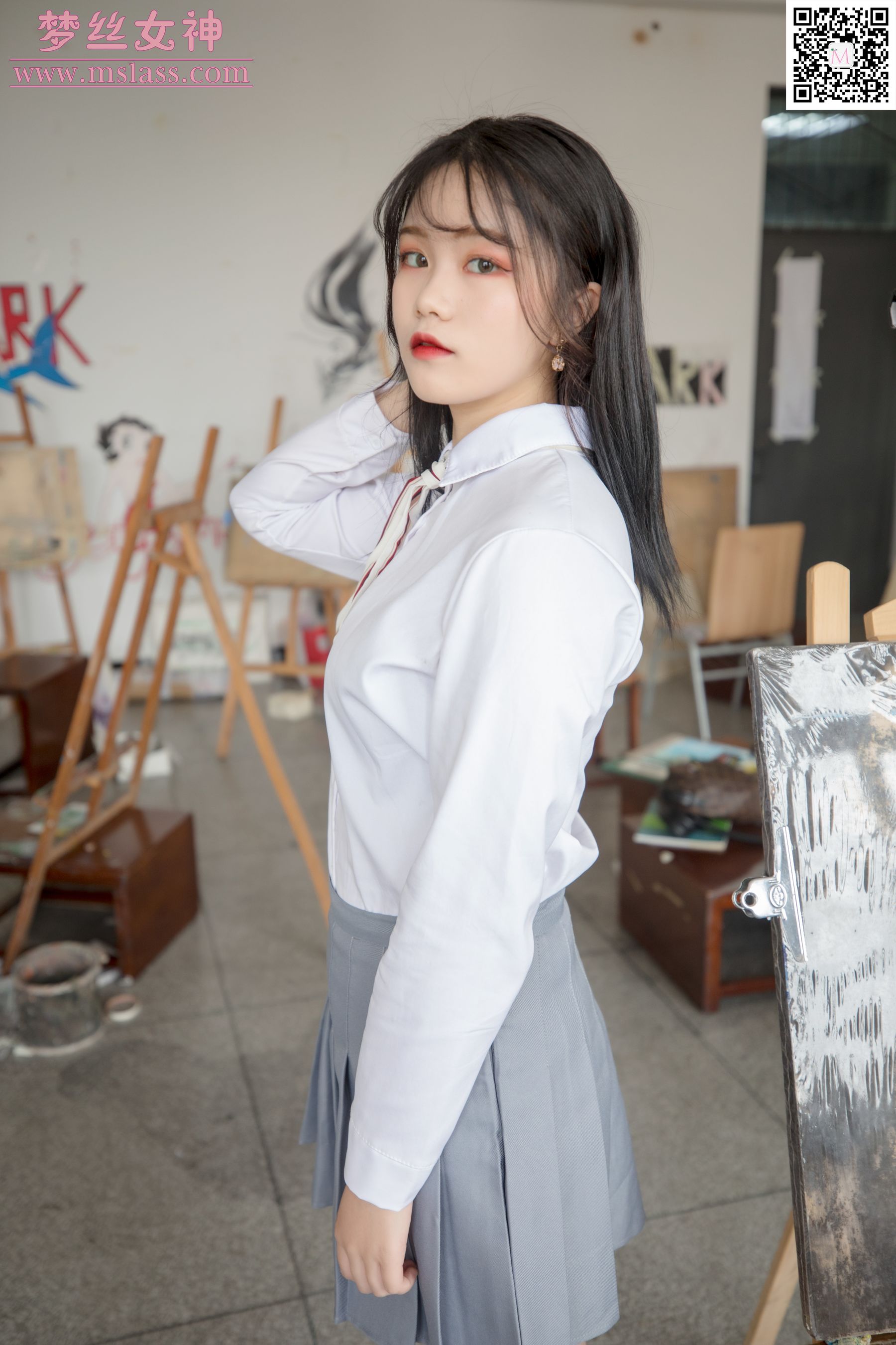[梦丝女神MSLASS]  恬恬 画室乖乖女_第2张
