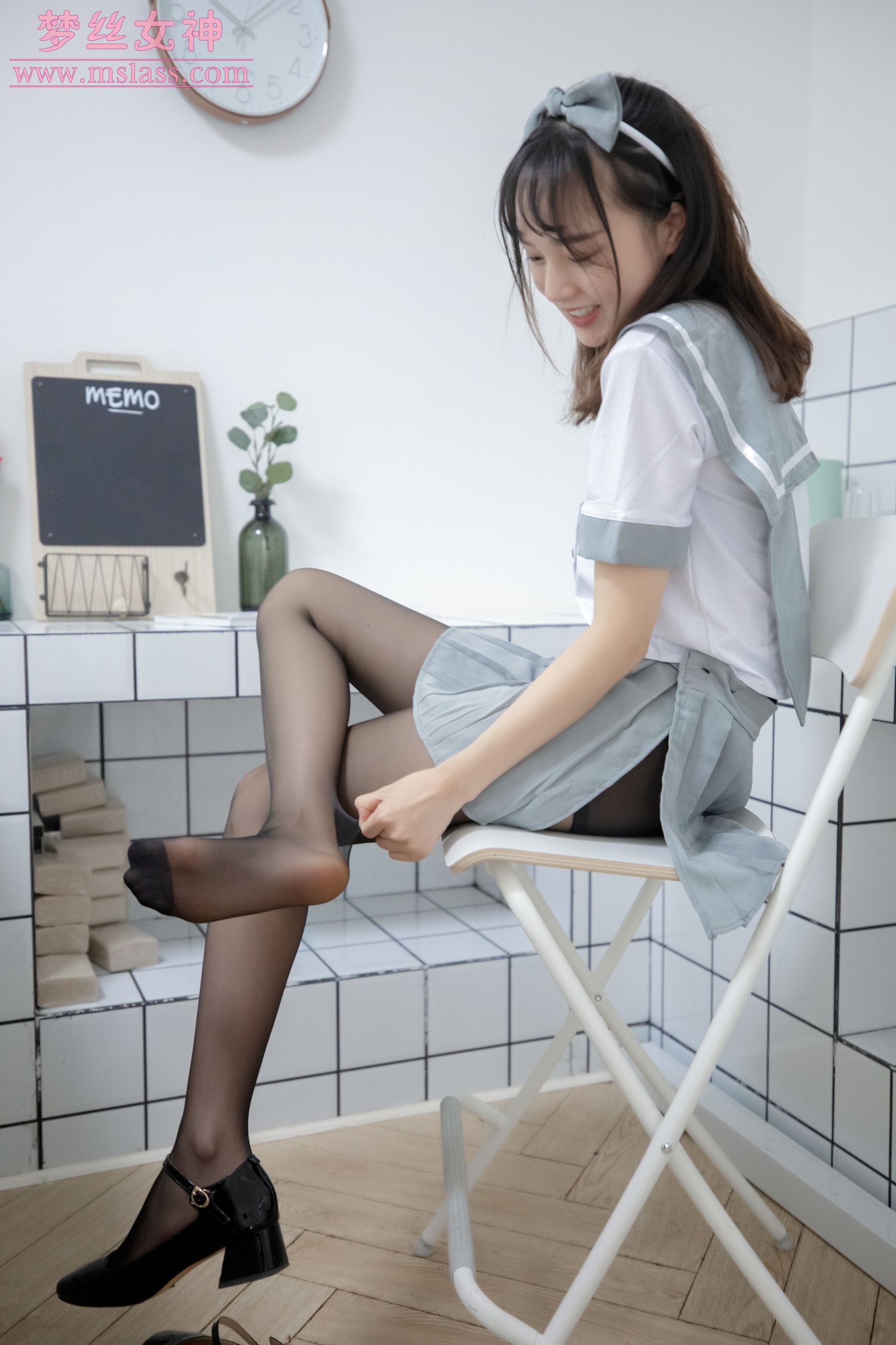 [梦丝女神MSLASS]  玥玥 白色空间（黑）_第3张