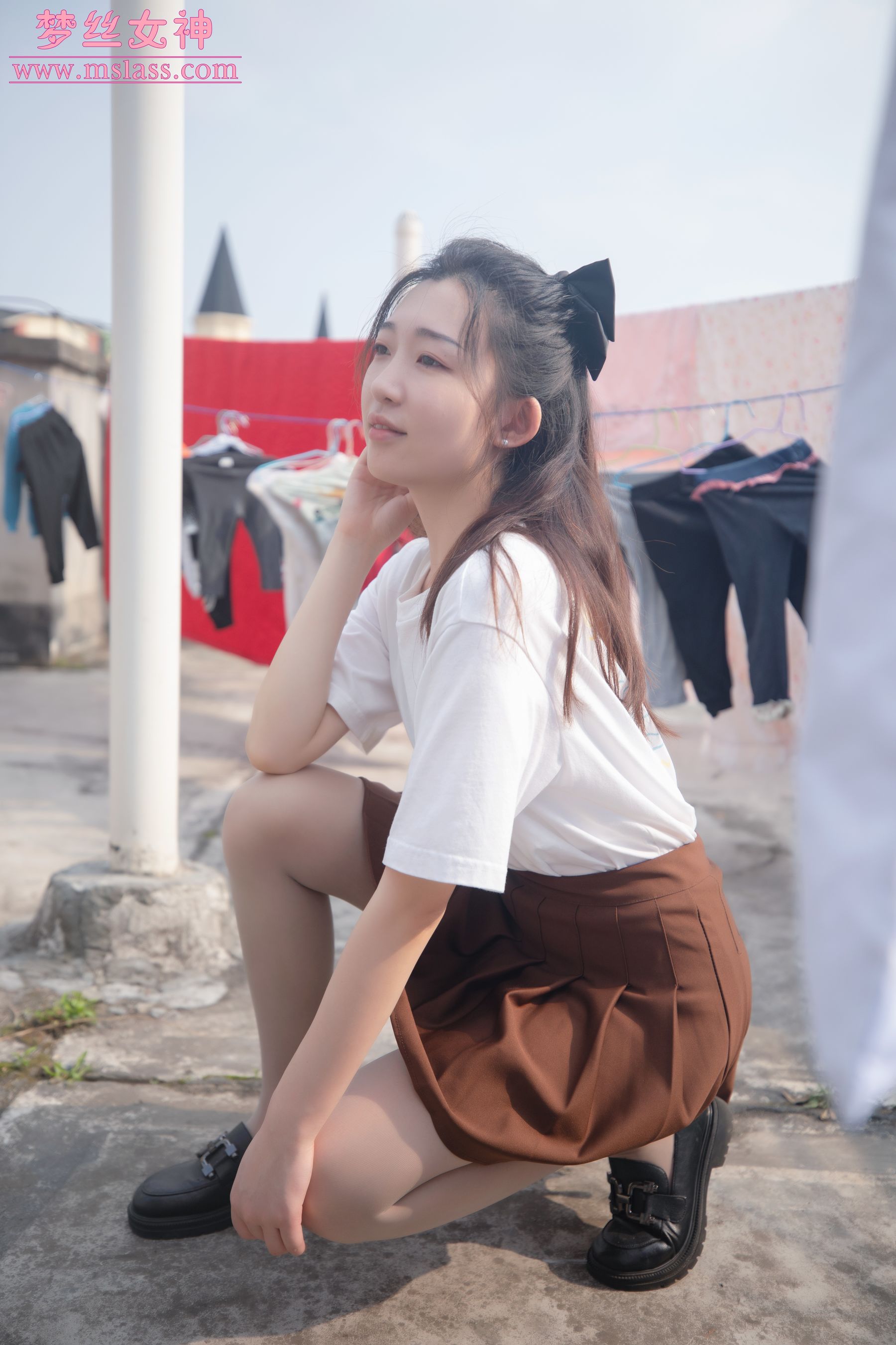 [梦丝女神MSLASS] 张小雪 丝袜JK小格调-奶仔圈