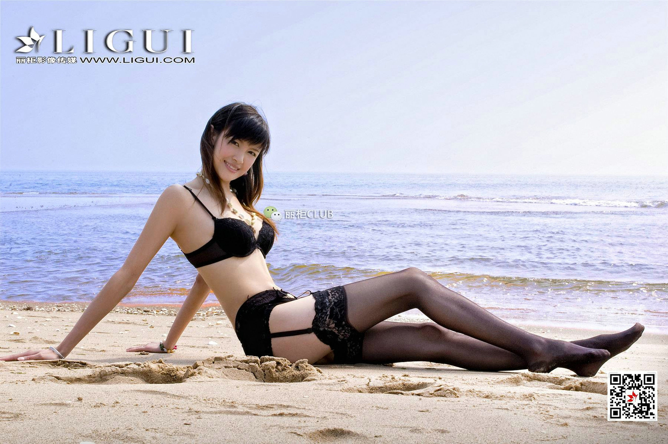 腿模菲儿《沙滩黑丝》 [丽柜Ligui]_第3张