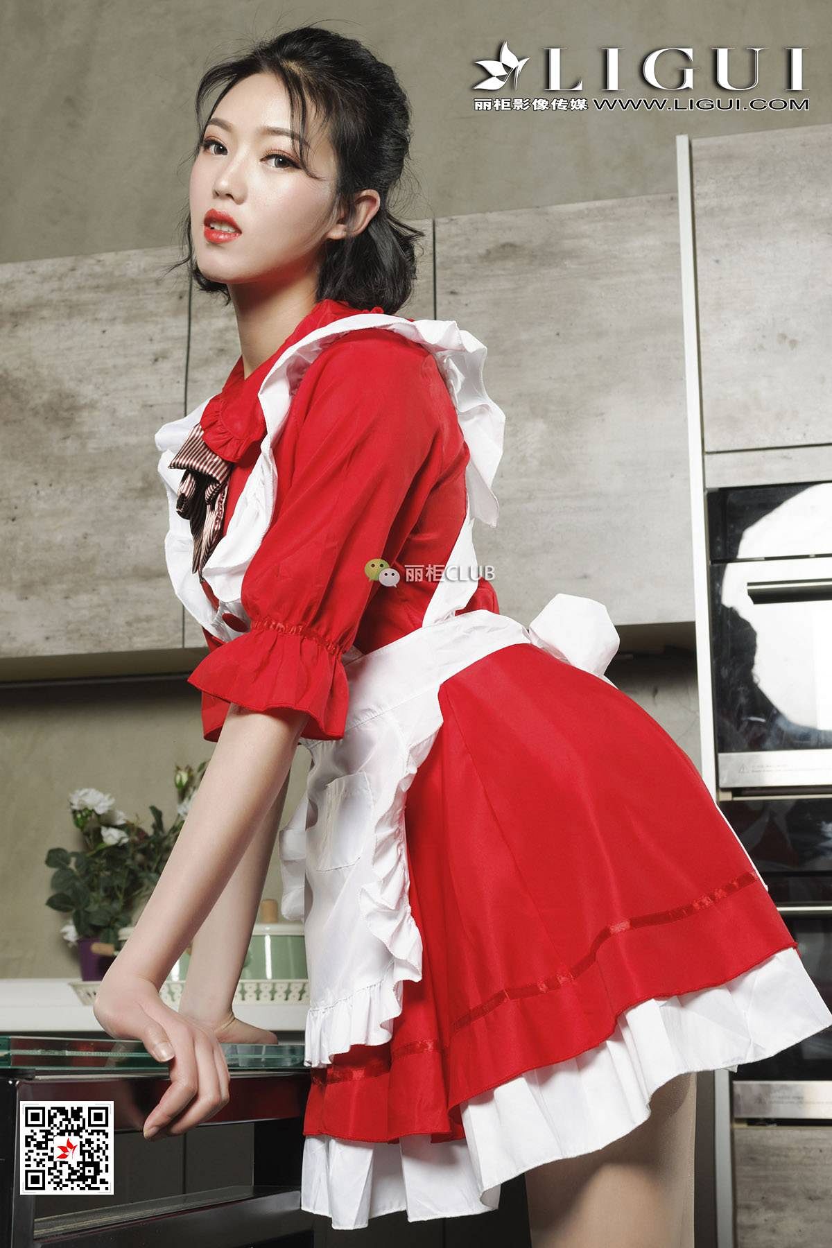 腿模敏儿《肉丝美厨娘》 [丽柜Ligui]-奶仔圈