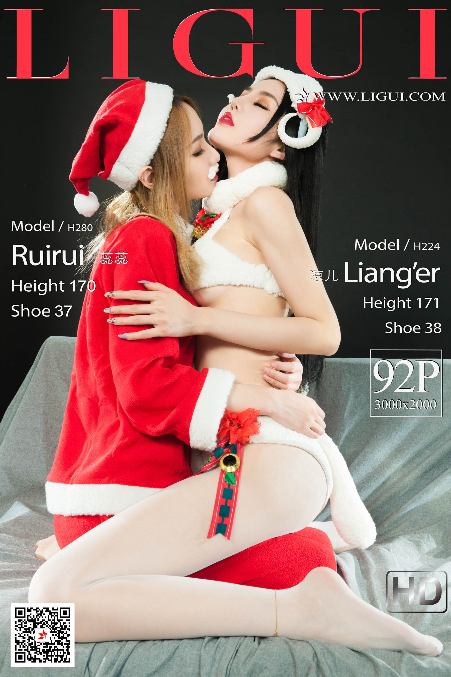 [丽柜Ligui] 网络丽人 Model 蕊蕊&凉儿-奶仔圈