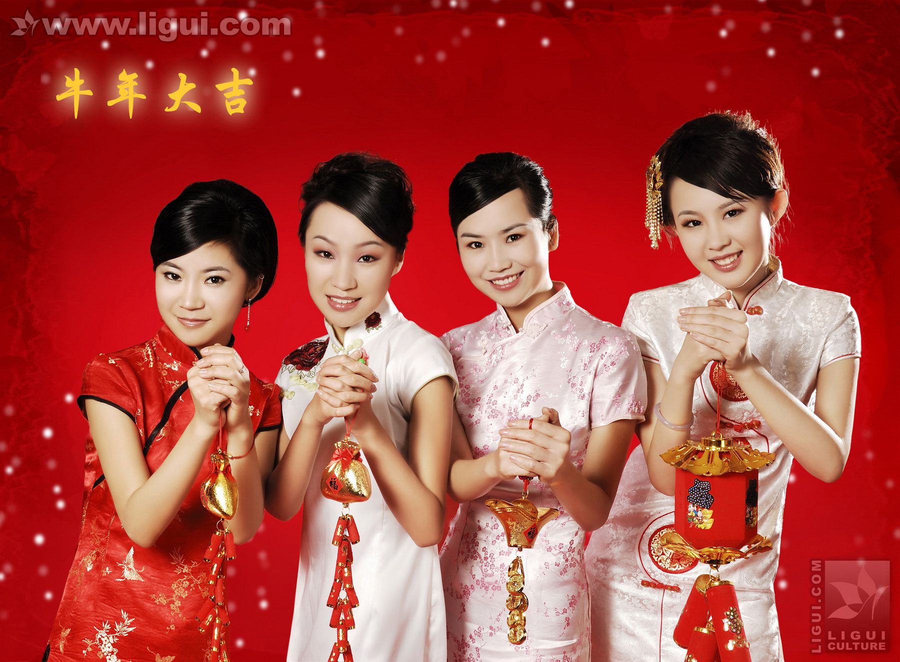 [丽柜LiGui] 《丽柜模特这里给您拜年了》 新年特刊丝足写真图片-奶仔圈