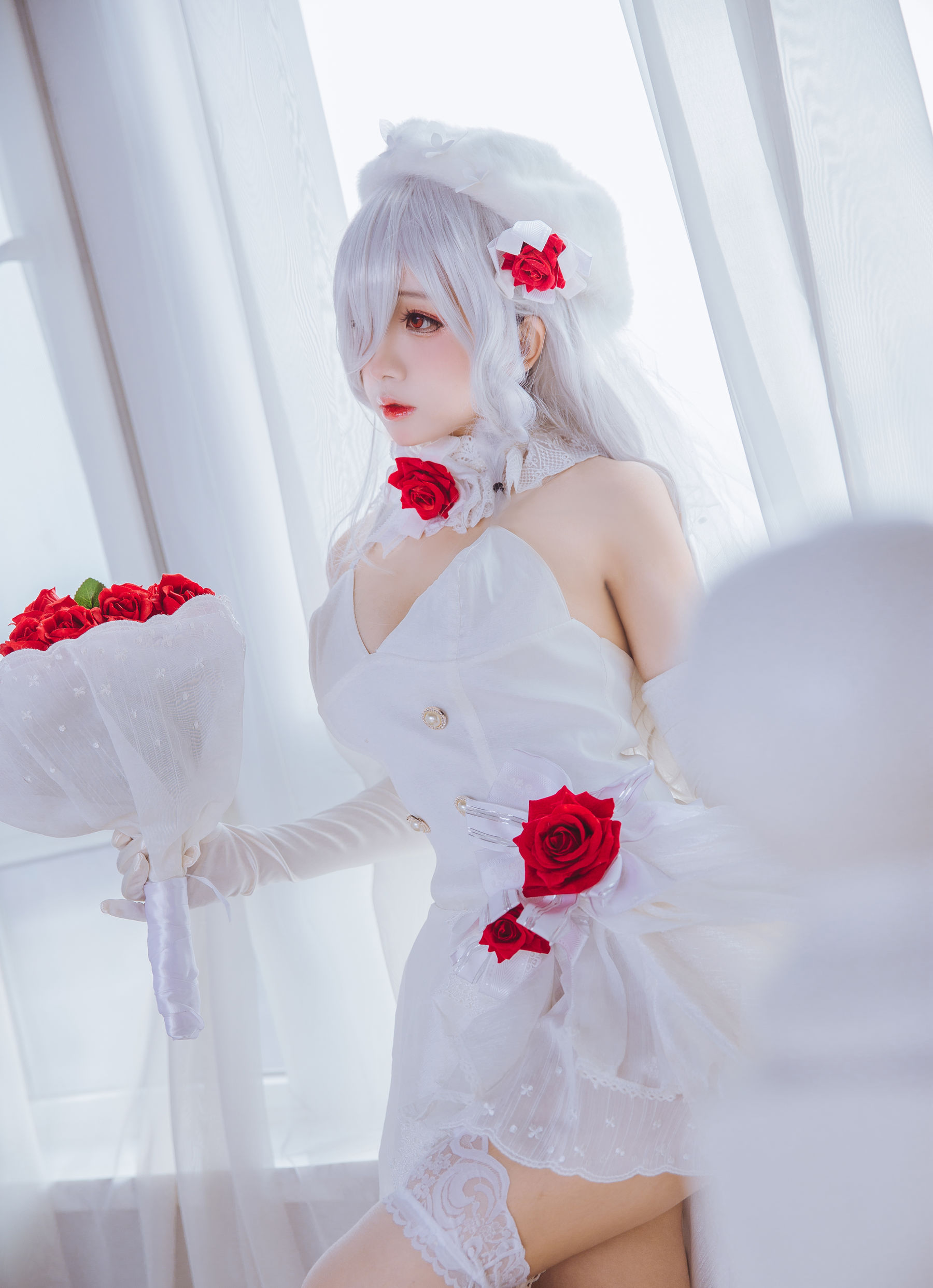 [喵糖映画] VOL.123  日奈娇《花嫁cos》-奶仔圈