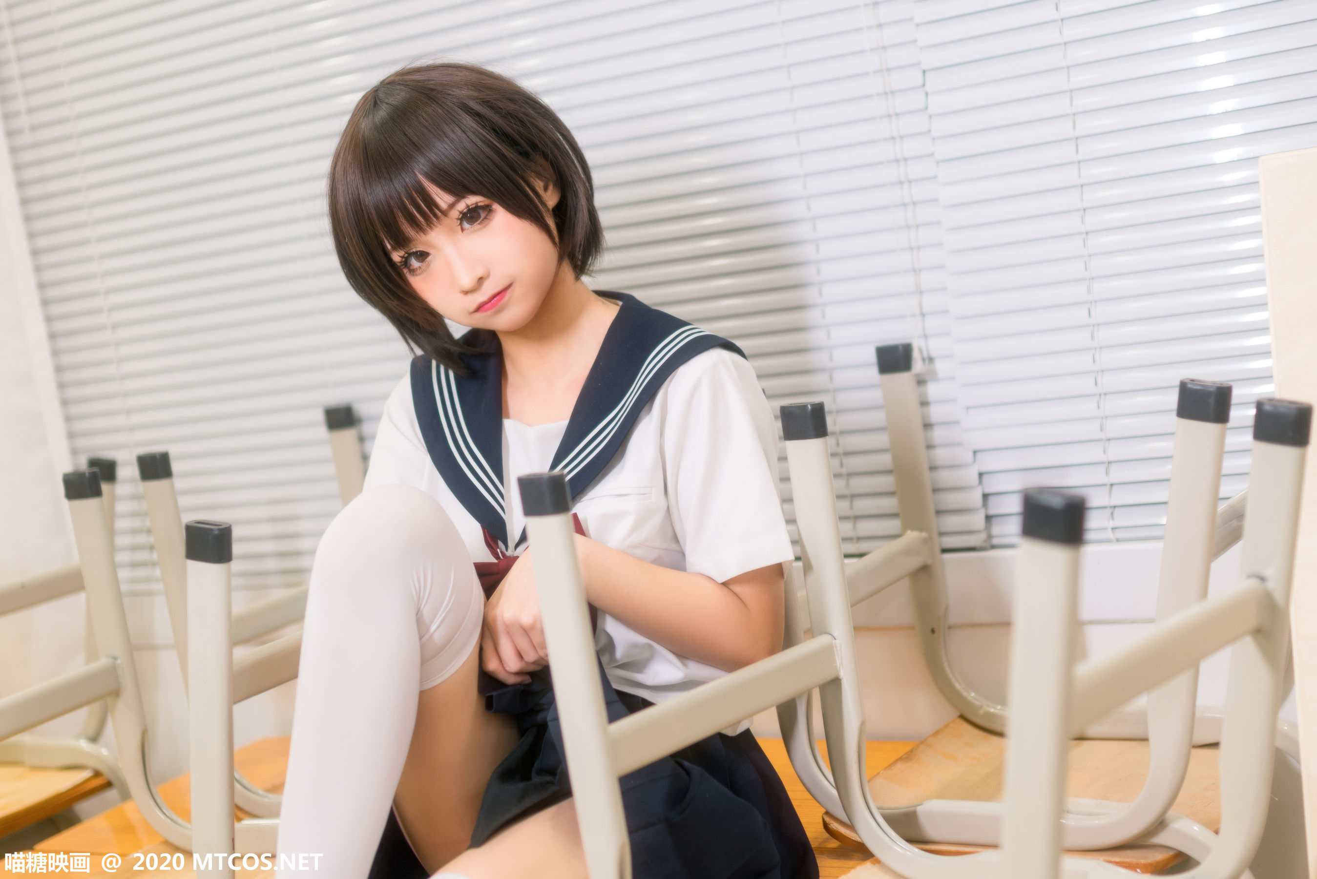 [喵糖映画] JKL.020 蠢沫沫 课室JK制服-奶仔圈