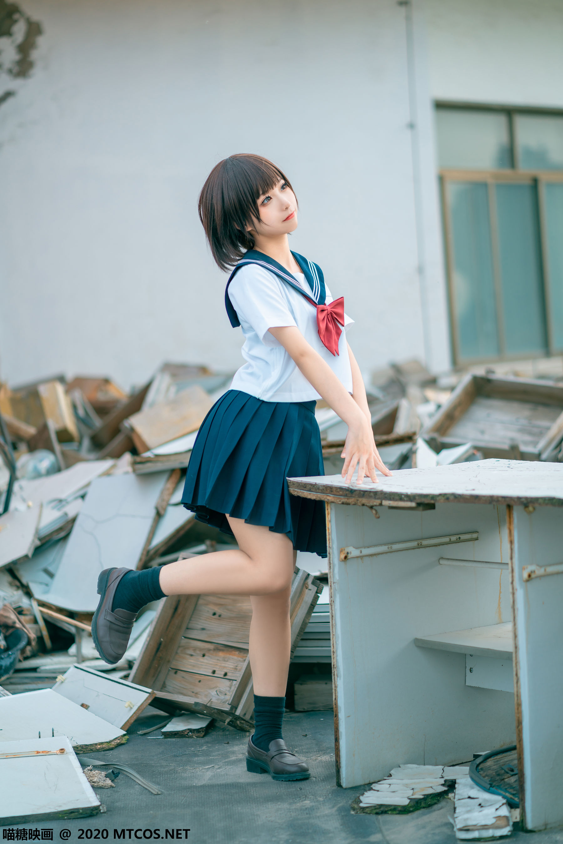 [喵糖映画] JKL.021 蠢沫沫 天台JK制服-奶仔圈