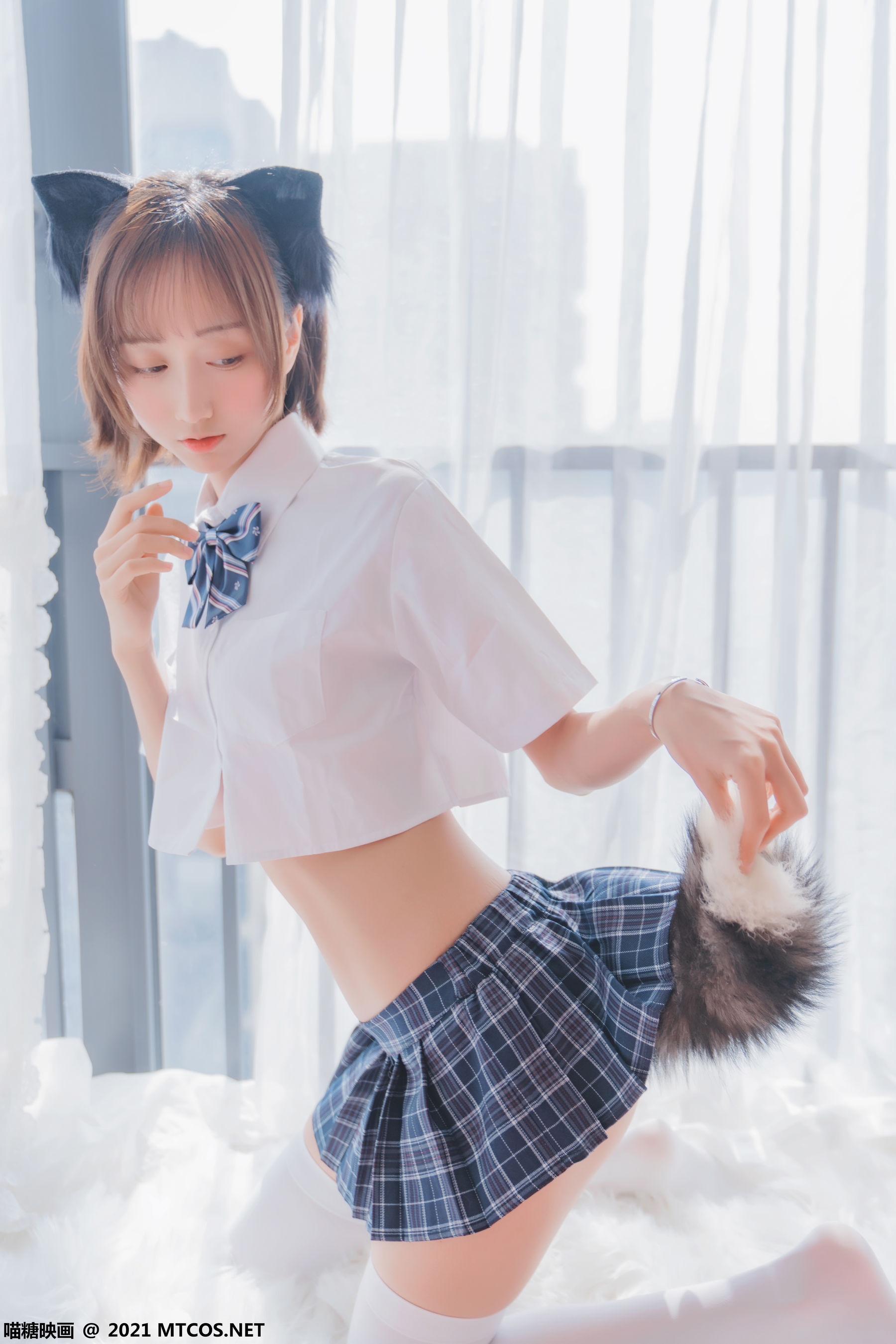 [喵糖映画] VOL.436 木绵绵OwO 猫儿少女-奶仔圈
