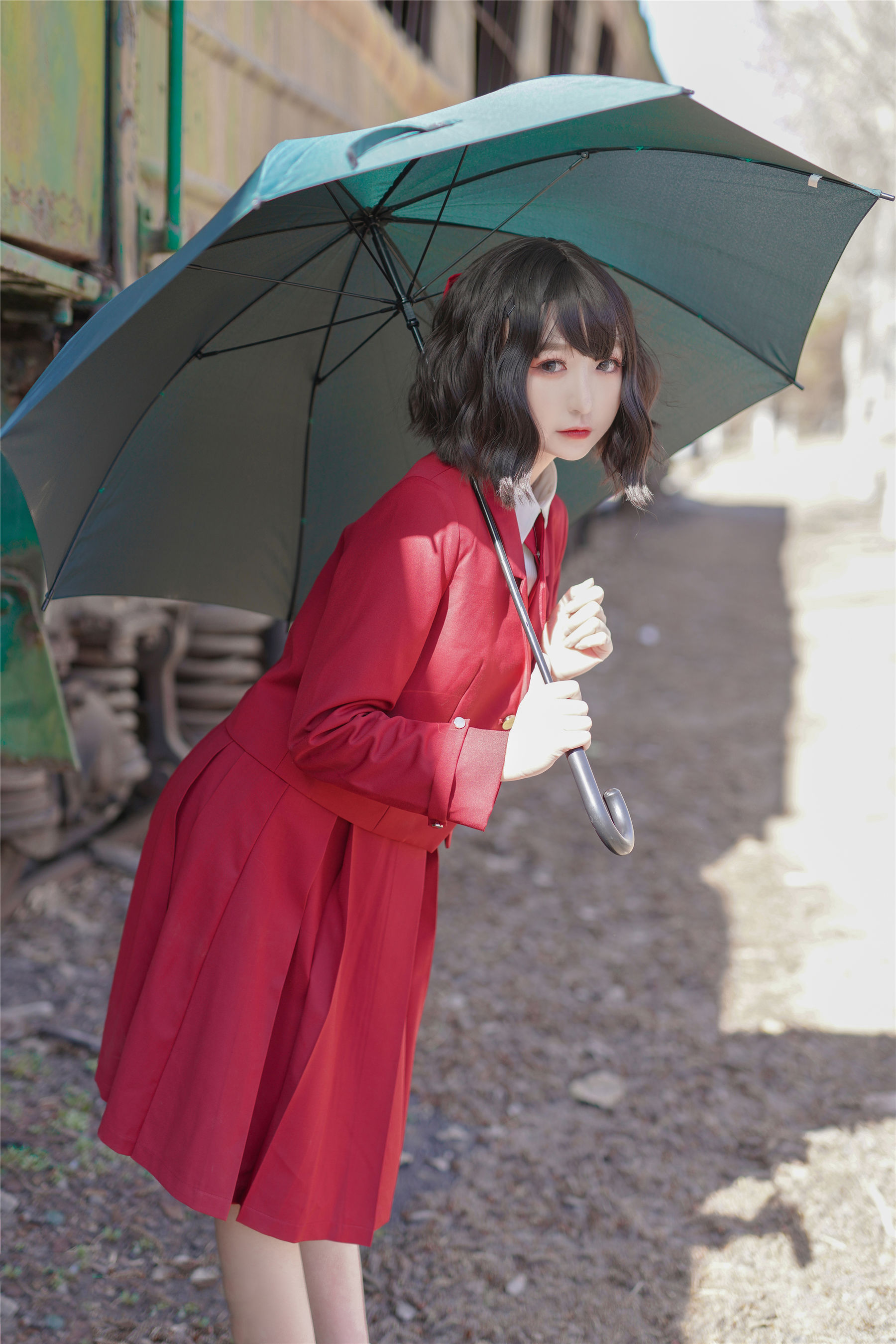 [喵糖映画] VOL.444 沐哥哥mx 红色JK裙_第2张