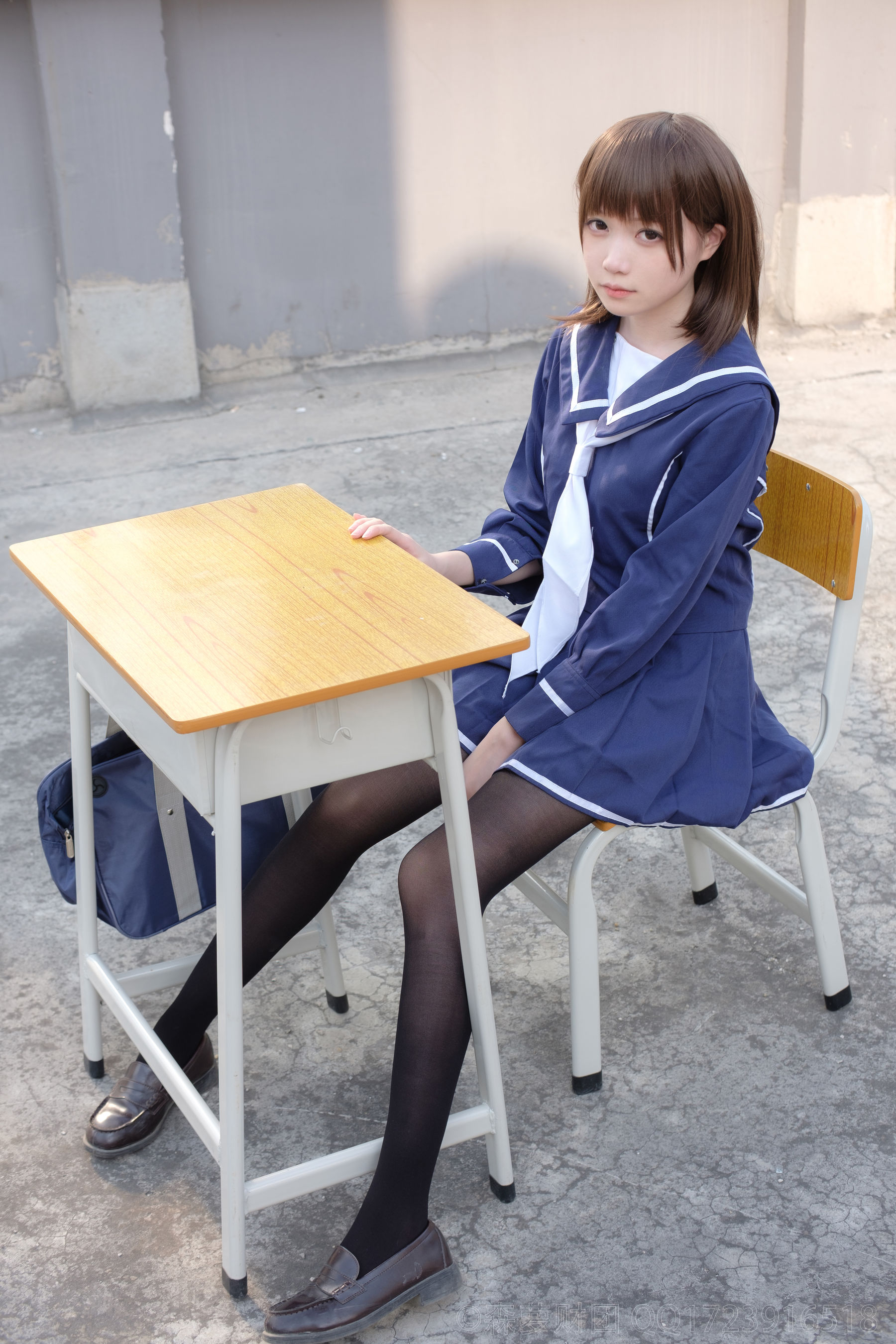 [森萝财团] X-043 天台黑丝水手服_第3张